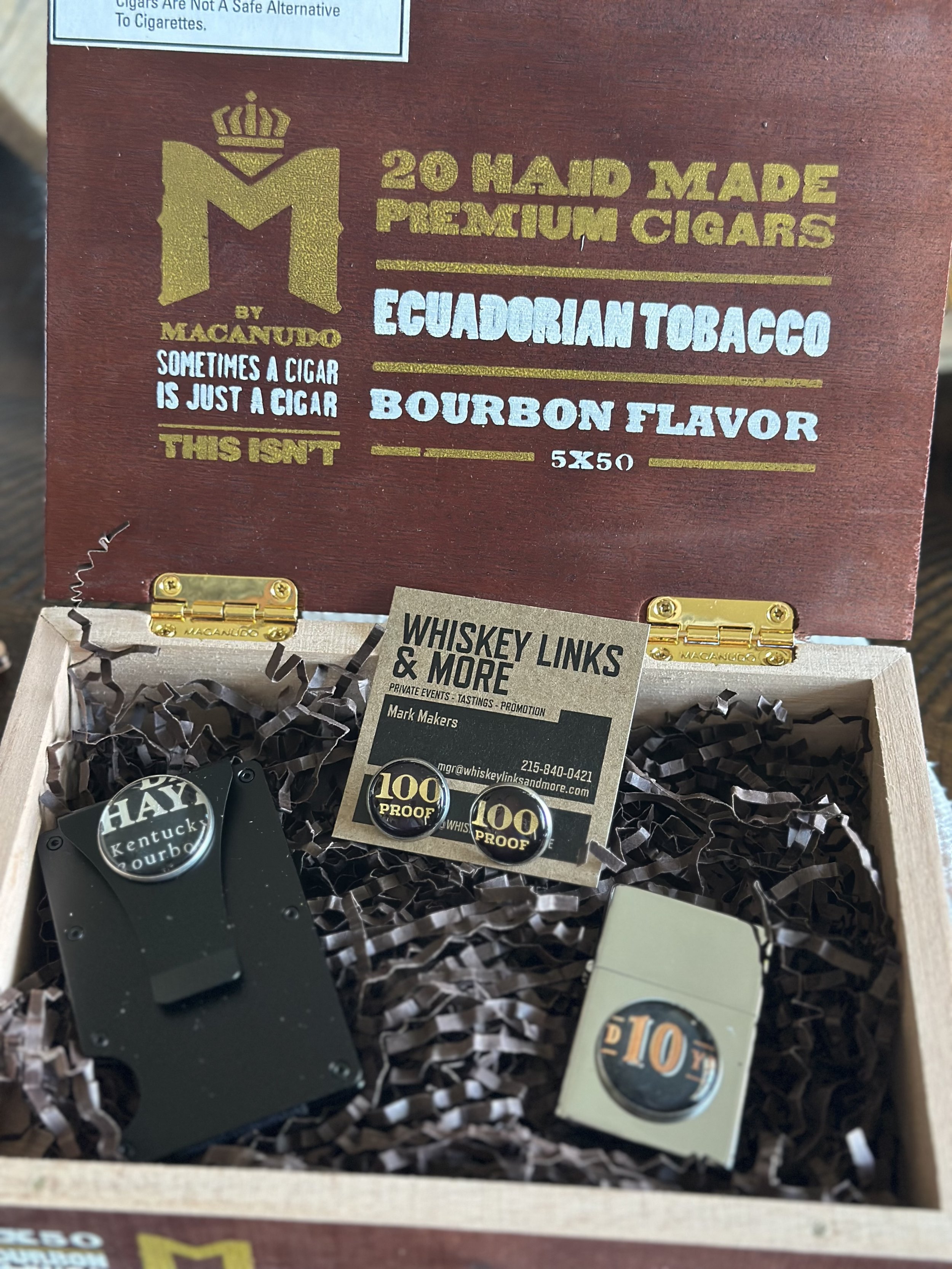Cigar box gift kit