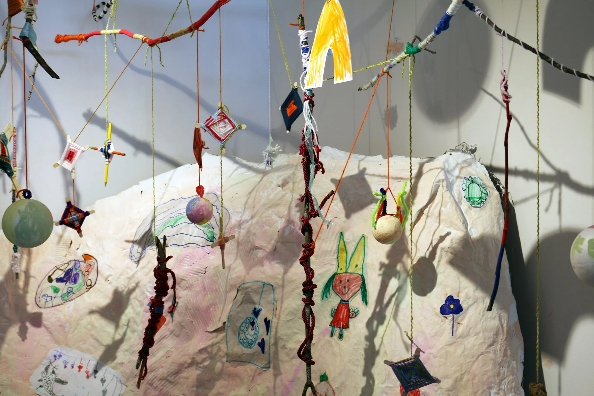 Childlike artwork at Gallery Stratford exhibition