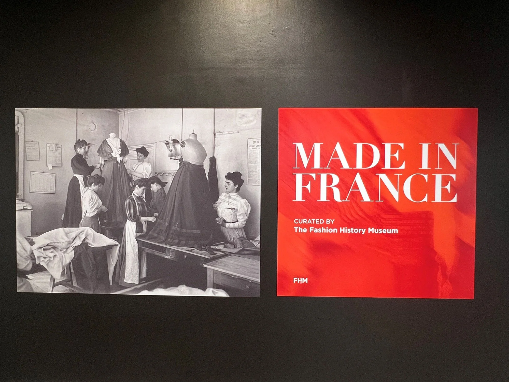 Title poster from the exhibition: Made in France: French Fashion from the 1870s to 1970s