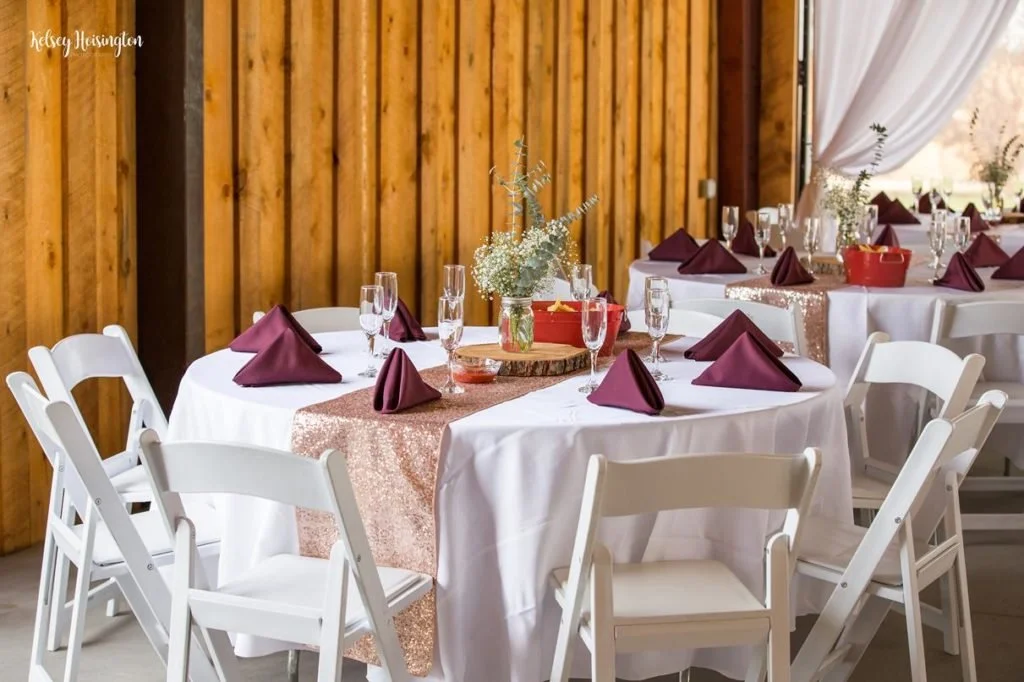 Maroon Gold Table in Barn.jpg