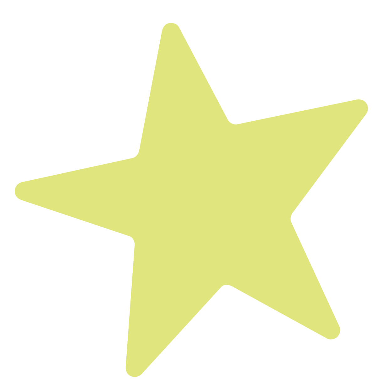 A light yellow star on a black background.