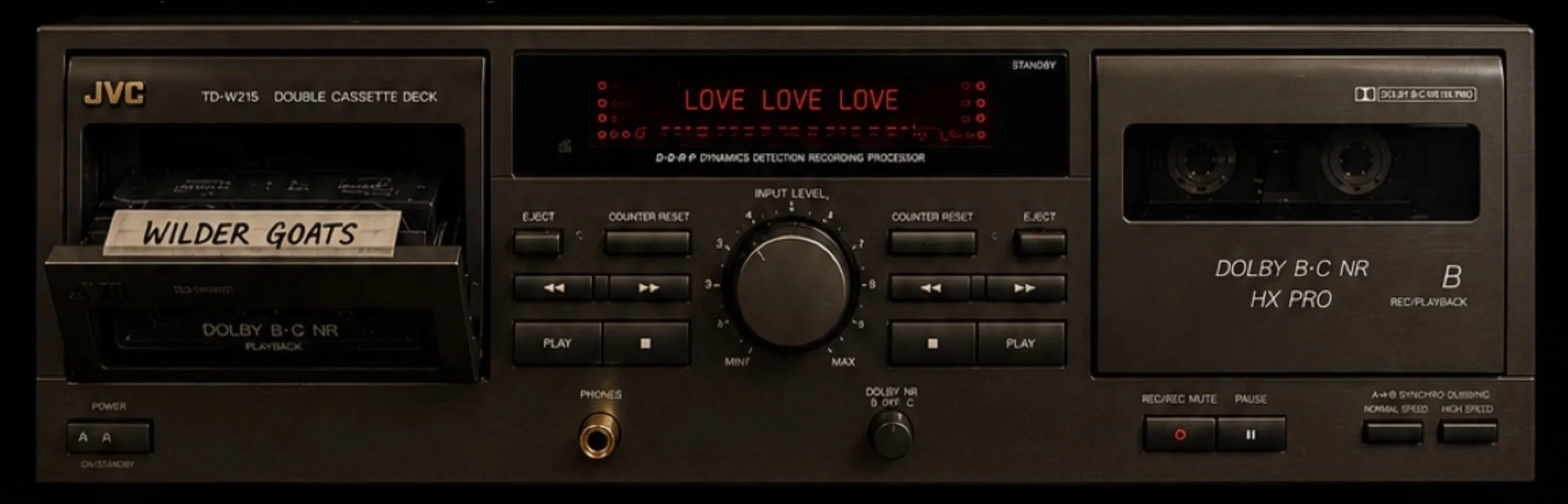 Vintage JVC Cassette Deck Featuring recordings by Wilder Schwich-Helm