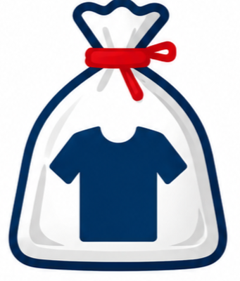 Gift bag with a T-shirt inside