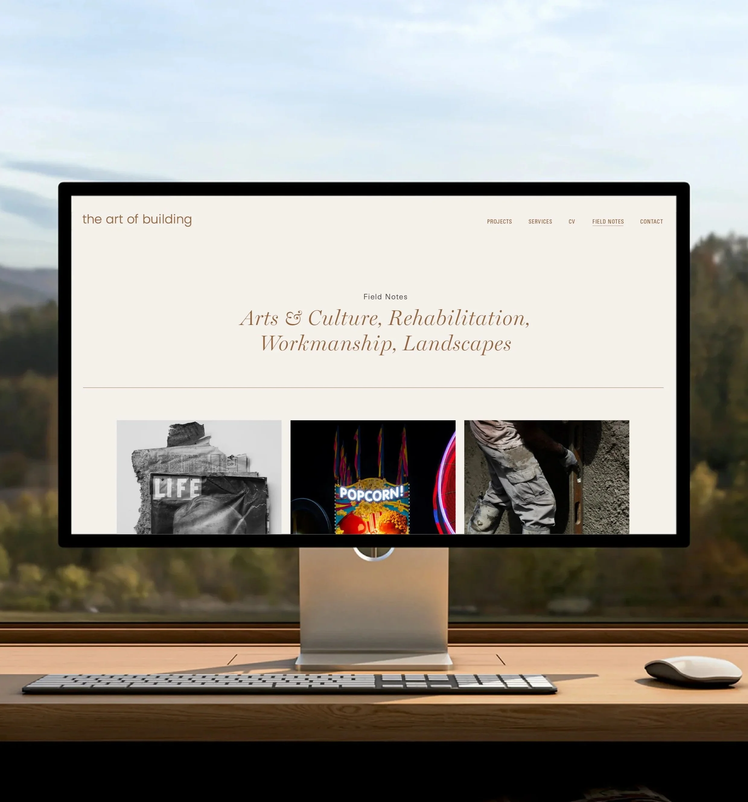 Website design project in Rhinebeck, New York for The Art of Building
