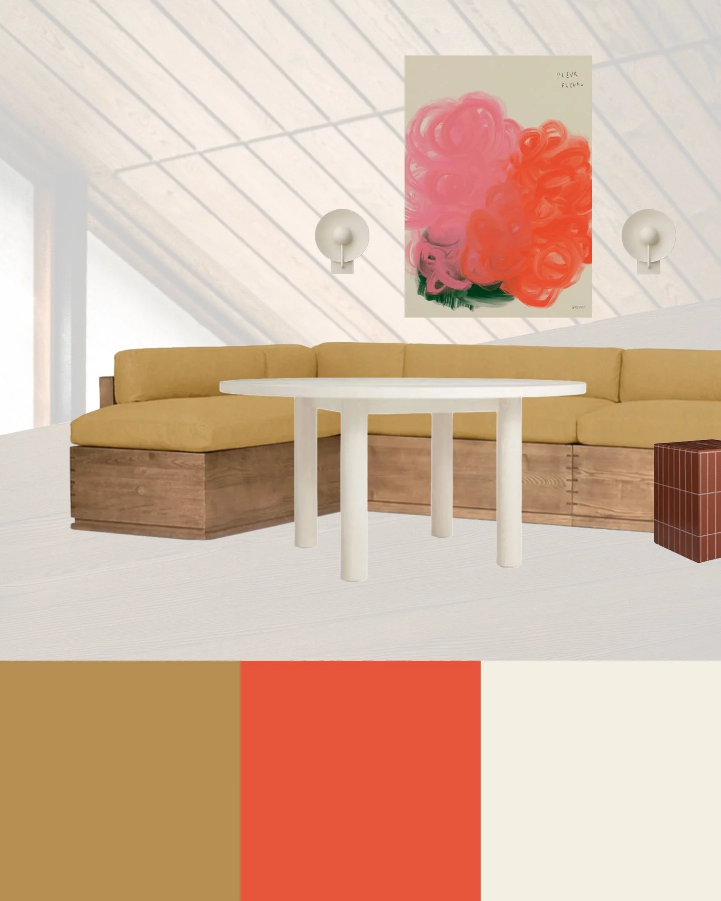 Hudson Valley interior design and renovation project with a colorful, modern influence in Rhinebeck, New York