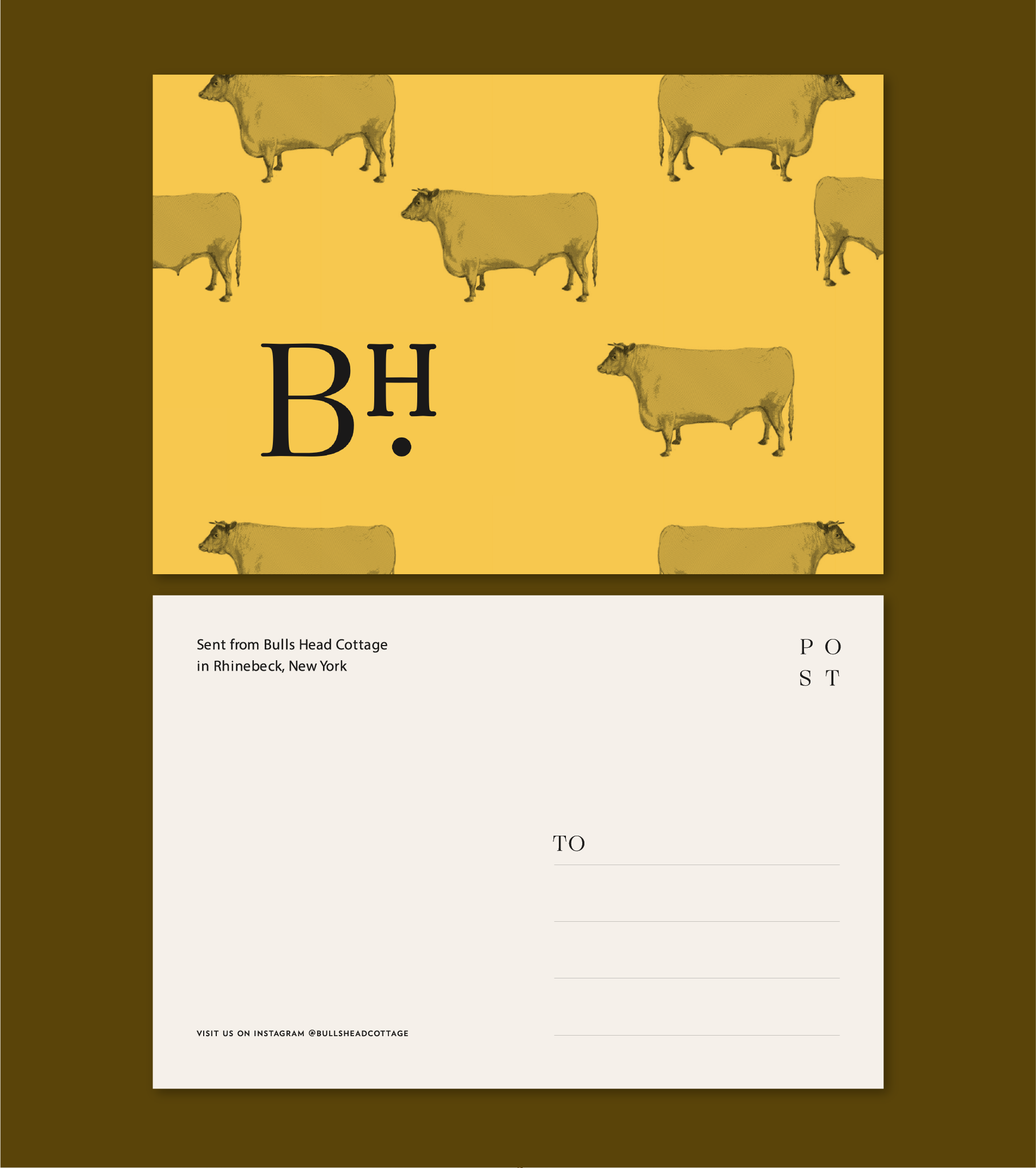 Hospitality branding and graphic design for a rental property in Rhinebeck, New York