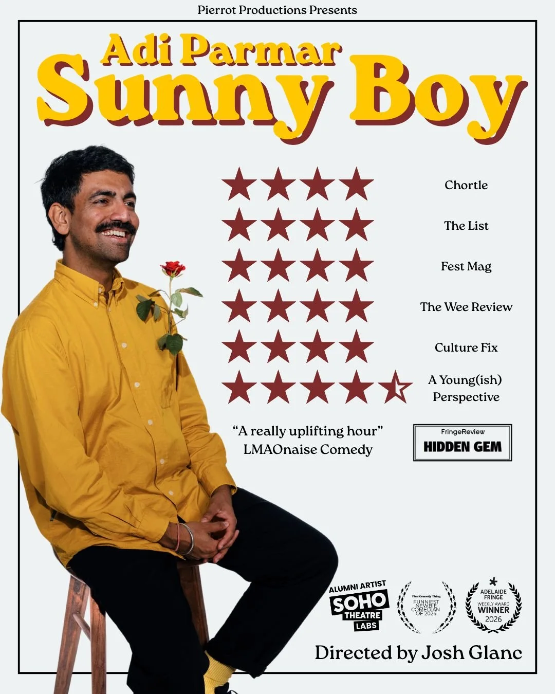 SAT 17 OCT, 6PM - ADI PARMAR - SUNNY BOY