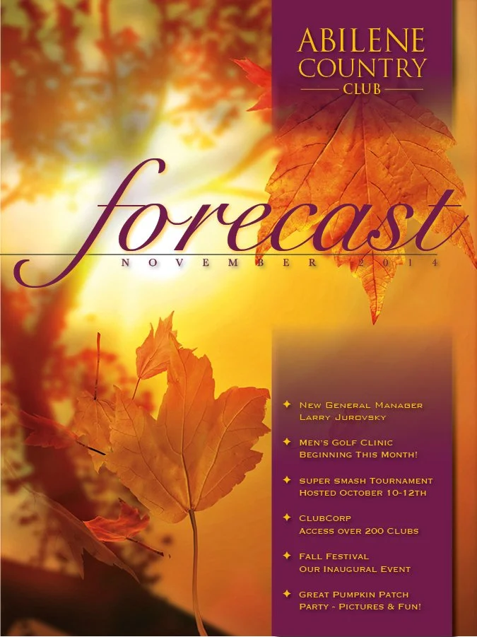 Country Club Newsletter Cover