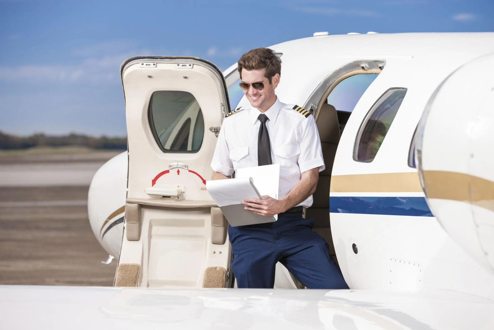 pilot getting ready to fly.