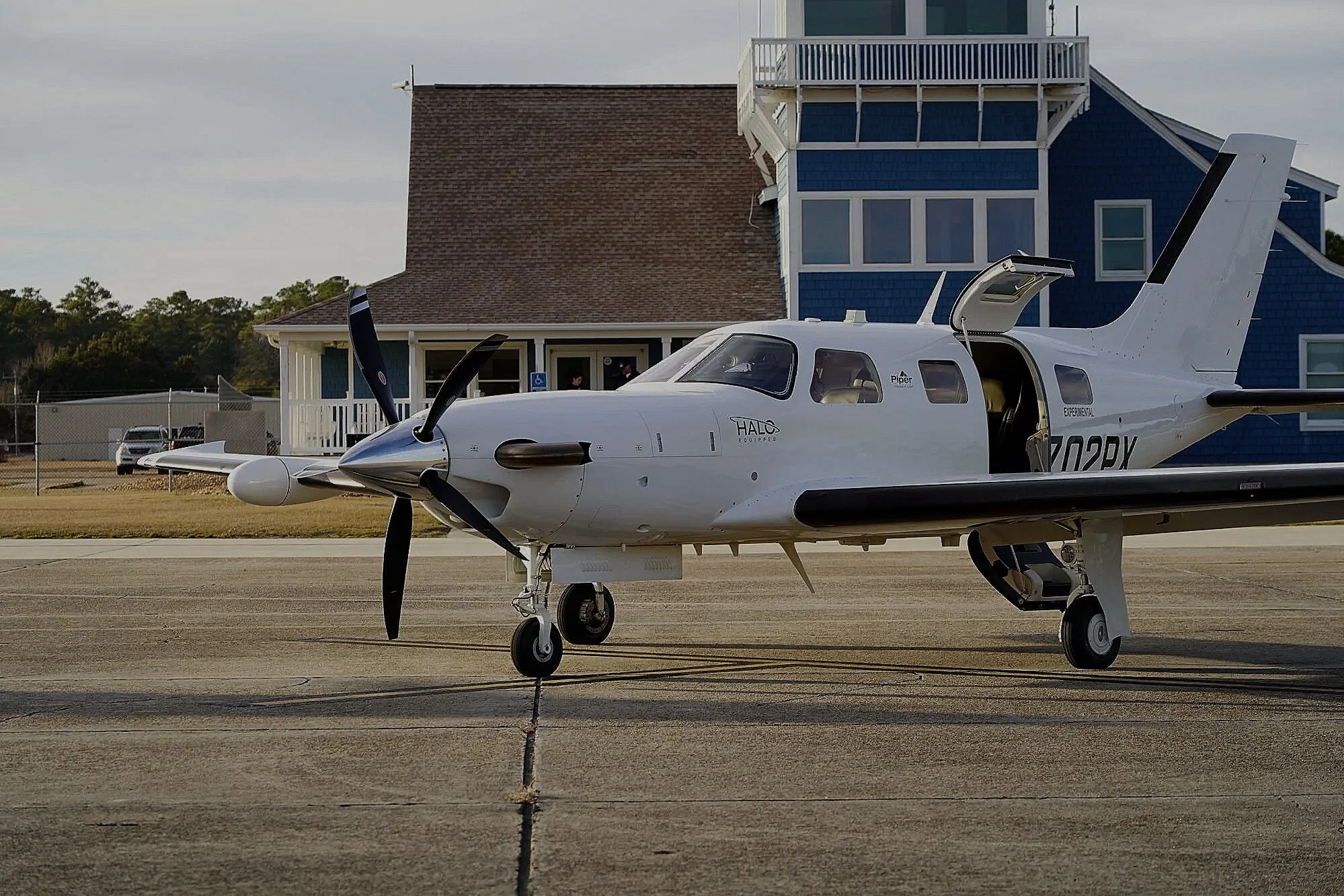 Piper Fury in front of FBO