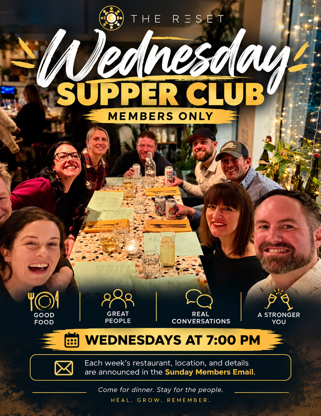 Members Supper Club | Every Wednesday @ 7:00 PM