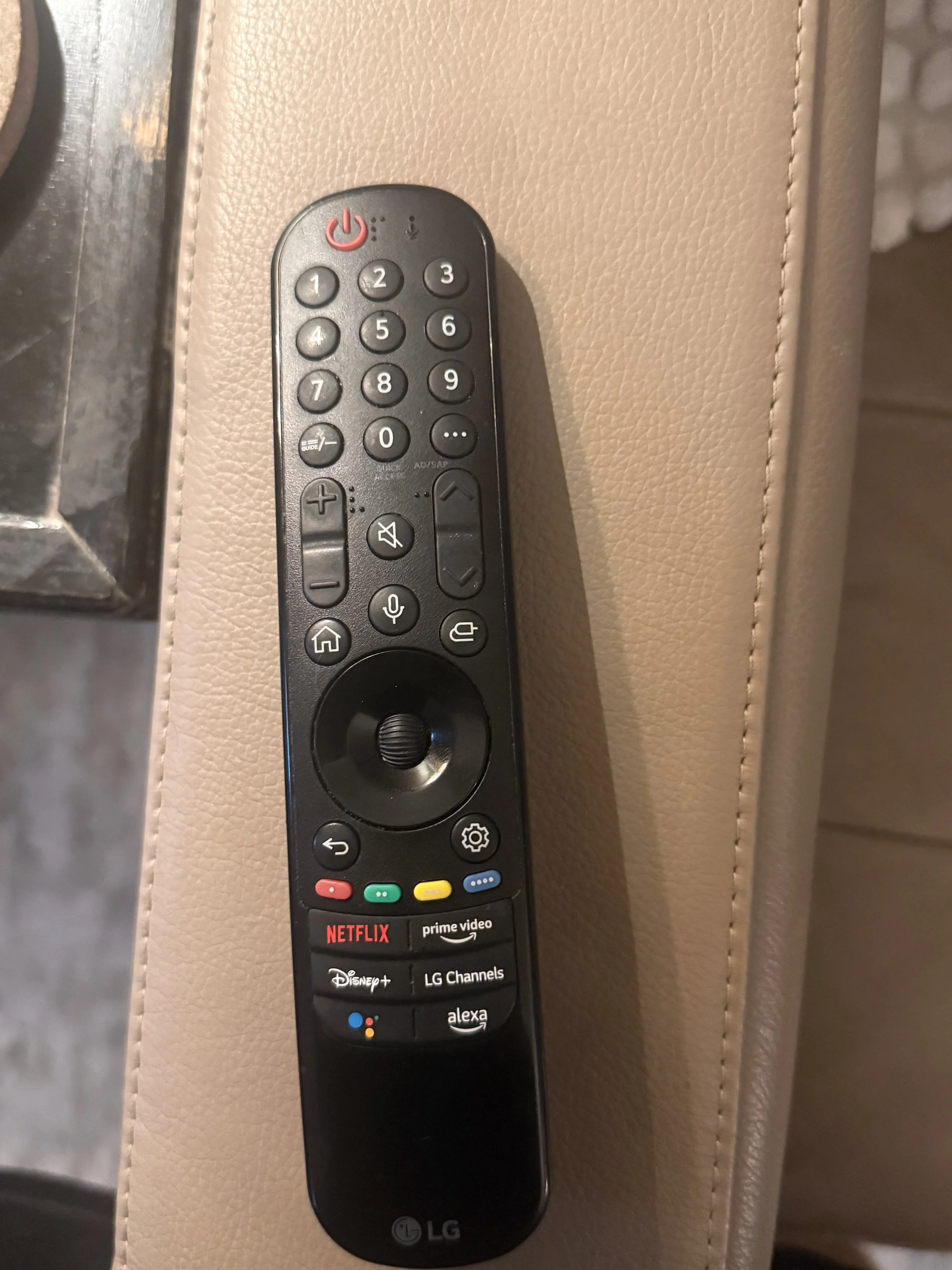 use TV remote power button at the top to turn on the tv. 