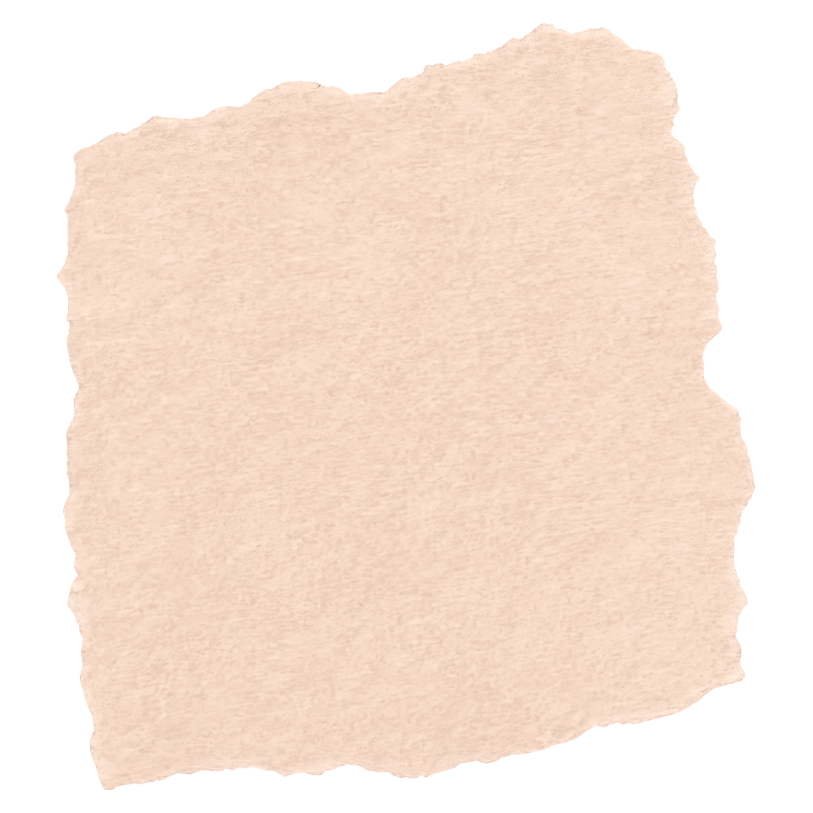 A torn piece of beige, textured paper with uneven edges.