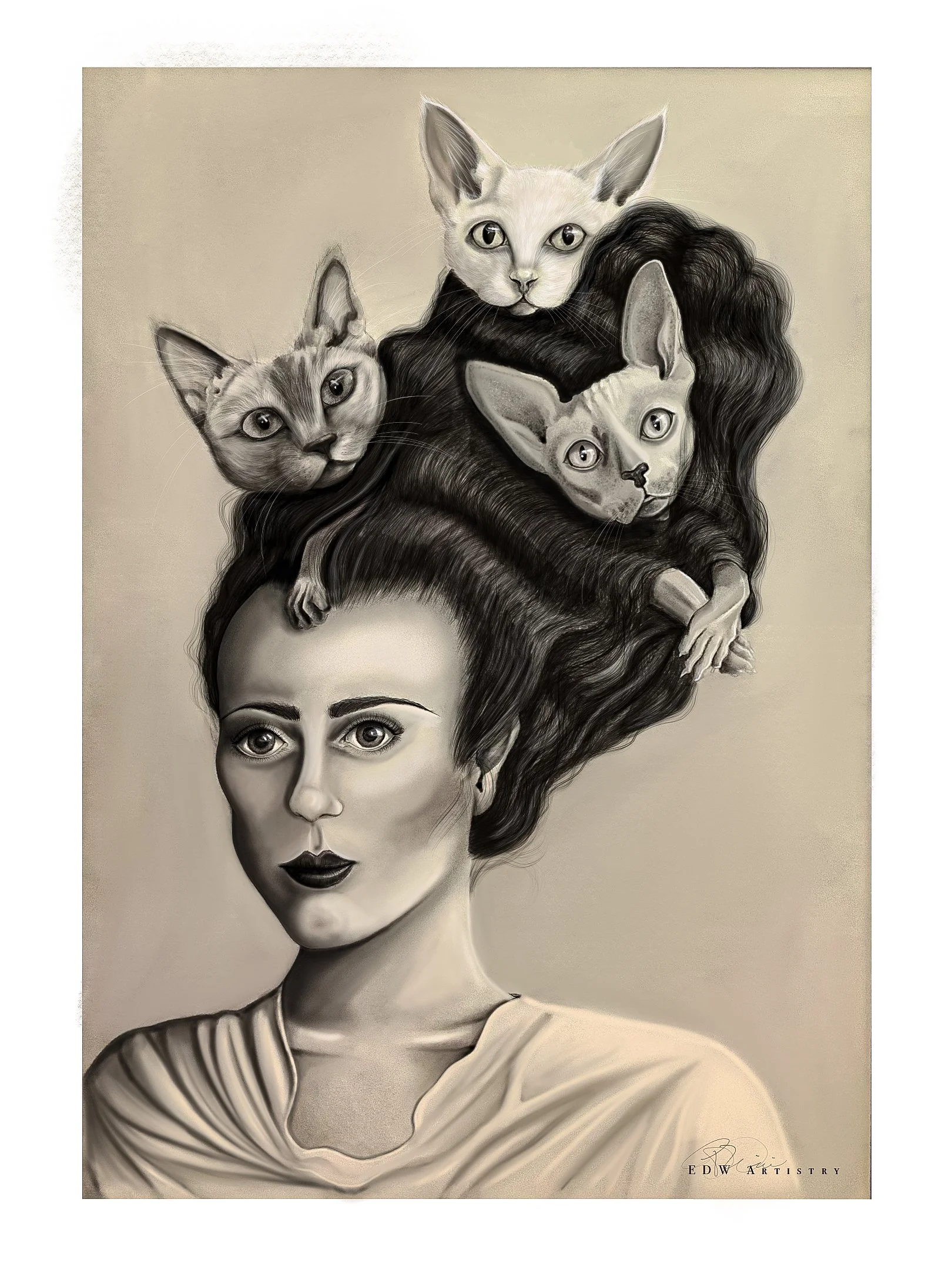 8” x 10” Cat Lady
