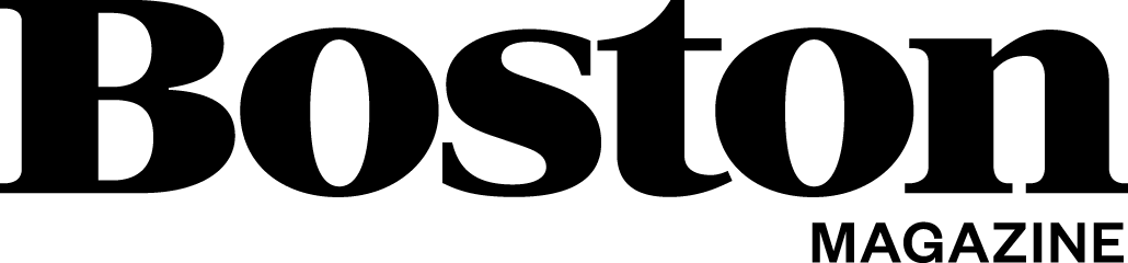 The logo of Boston Magazine, with the word 'Boston' in large letters and 'MAGAZINE' in smaller letters underneath.