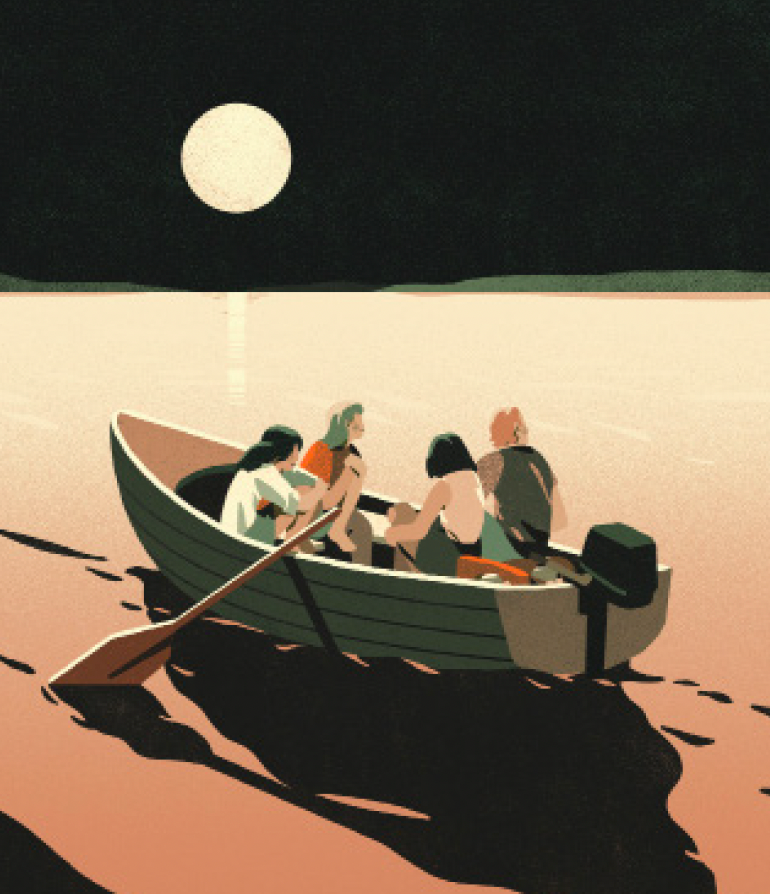 BOSTON Magazine / "Adrift", a Cape Cod Coming of Age Adventure story. ILLUSTRATION BY JEANNIE PHAN