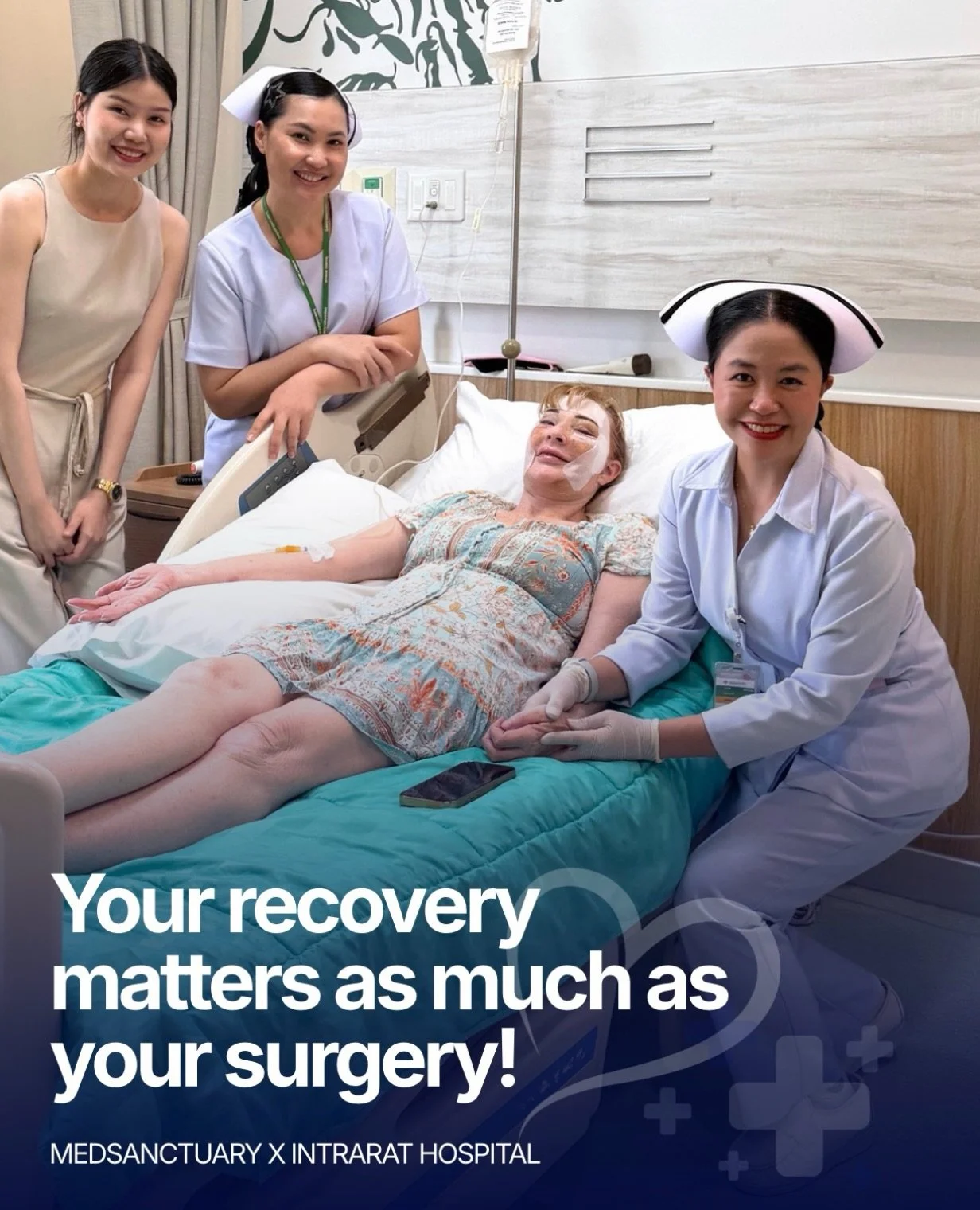 Your Recovery Matters as Much as Your Surgery. 🤍

A successful surgical journey doesn&rsquo;t end in the operating theatre. The recovery process deserves just as much care, attention, and support.

At MedSanctuary &times; Intrarat Hospital, our focu