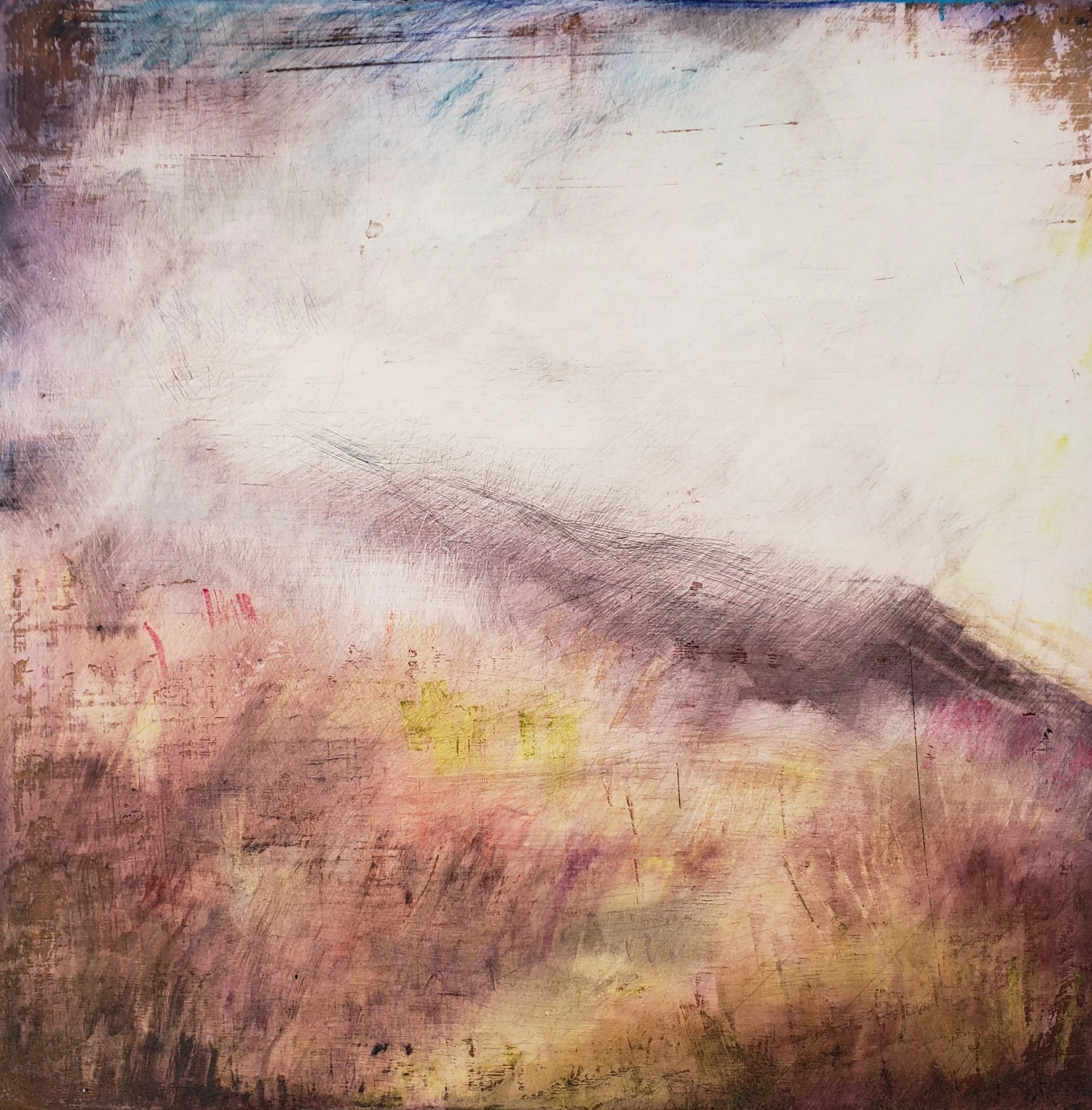  Soft Morning  
2022 
10" x 10" x 3/4" 
acrylic, pastel on cradled wood. 
$400