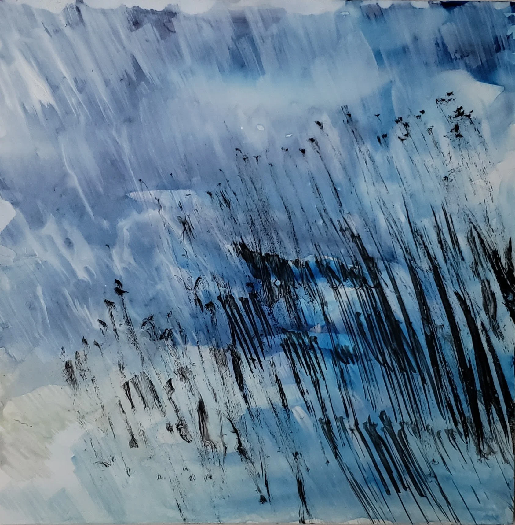  We Will Answer With A Shout  
2020 
6" x 6" 
acrylic and ink on claybord. 
$108