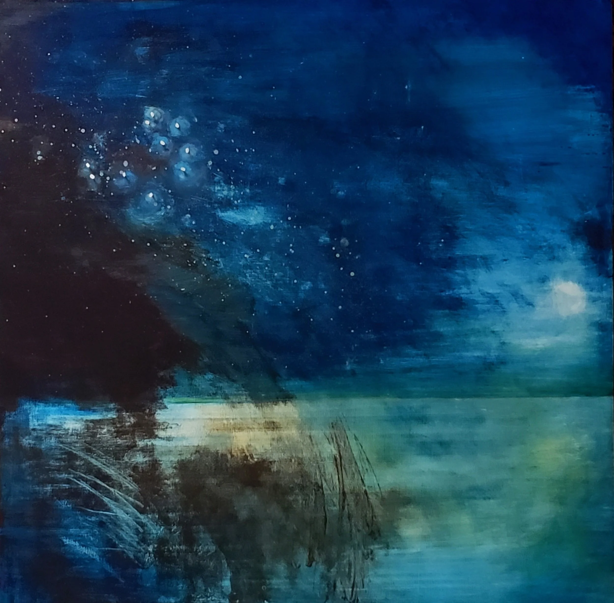  Remember The Moon: Know Who She Is  
2021 
24" x 24" x 1.5" 
acrylic, upholstery tacks on wood panel. 
$2100