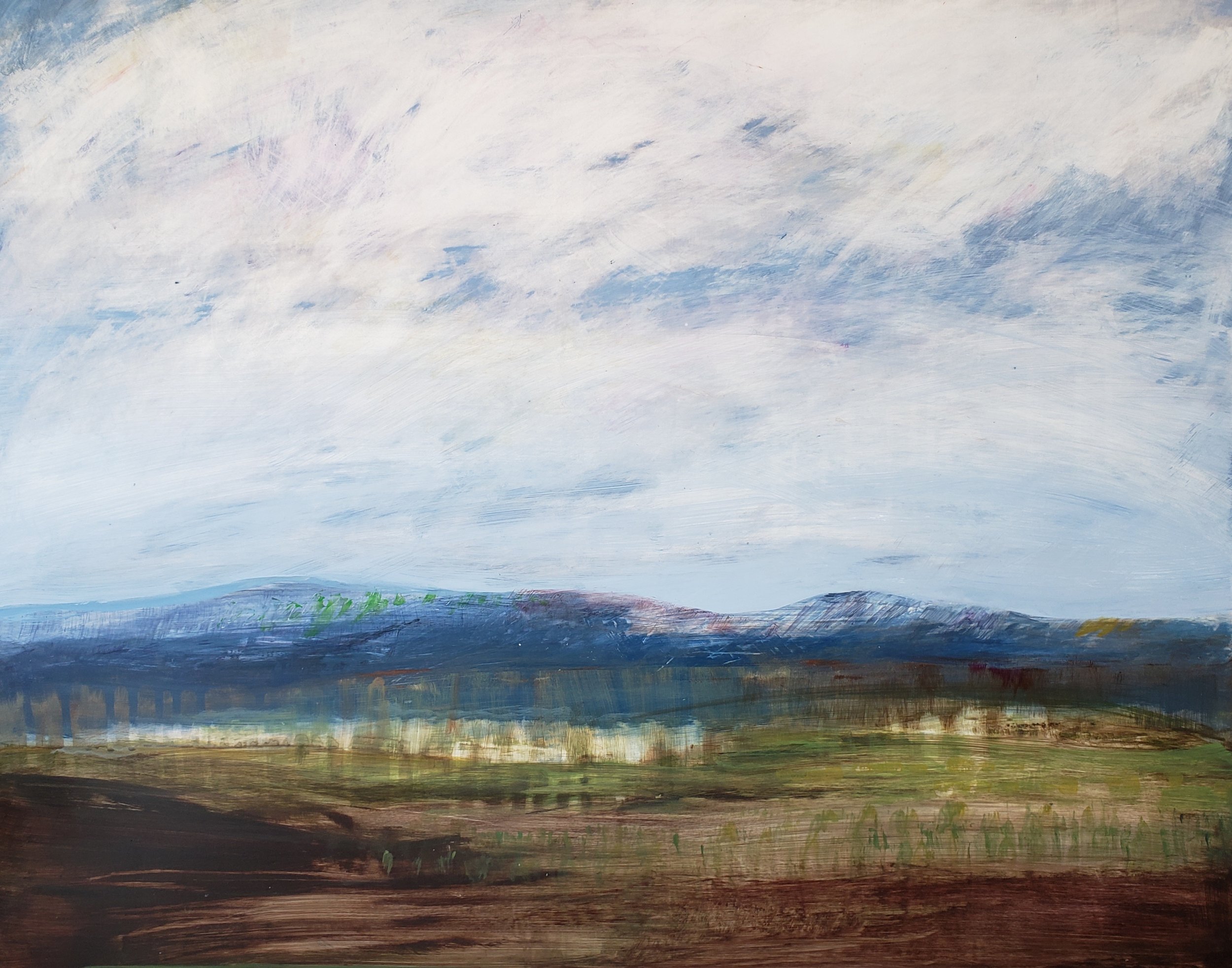  Tlatskanai Land  
2021 
36" x 24" 
acrylic on claybord. 
$2500