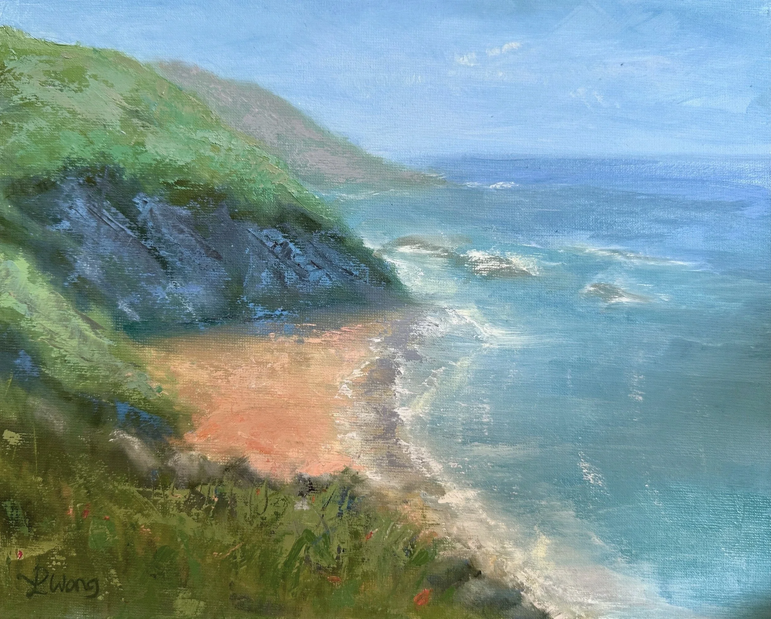 Coastal Cliffs, 8" x 10", oil