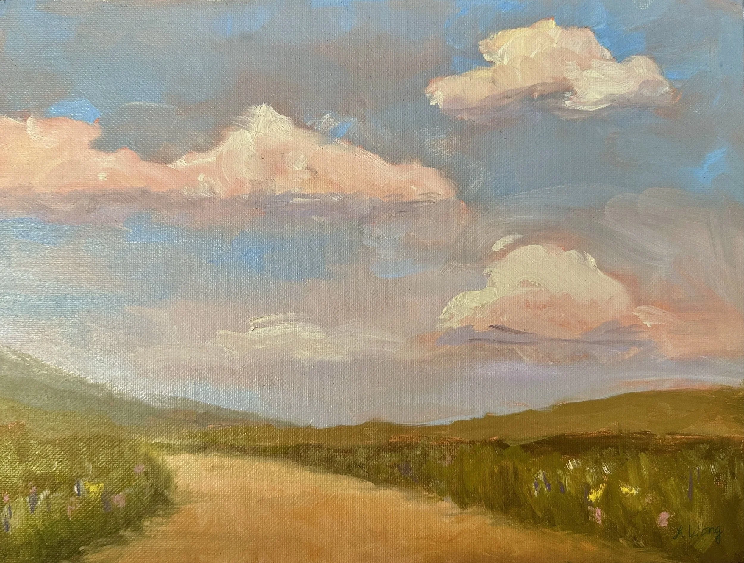 Exploring Foothills, 9" x 12", oil