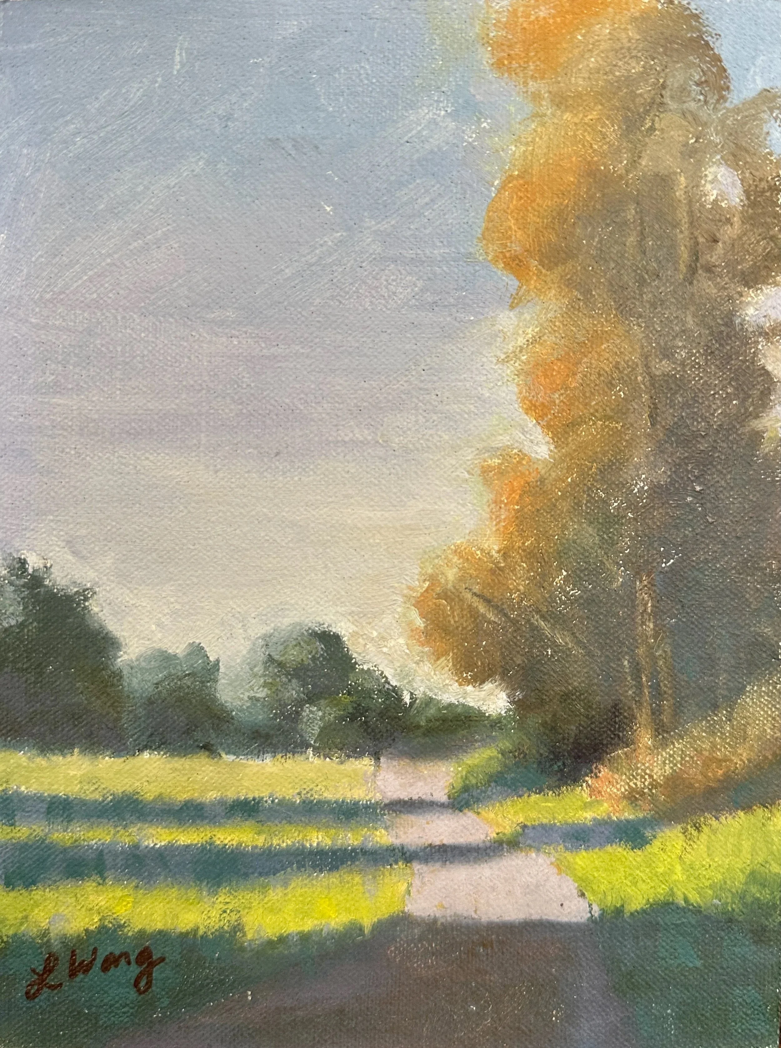 East Bay Path, 8" x 6", oil