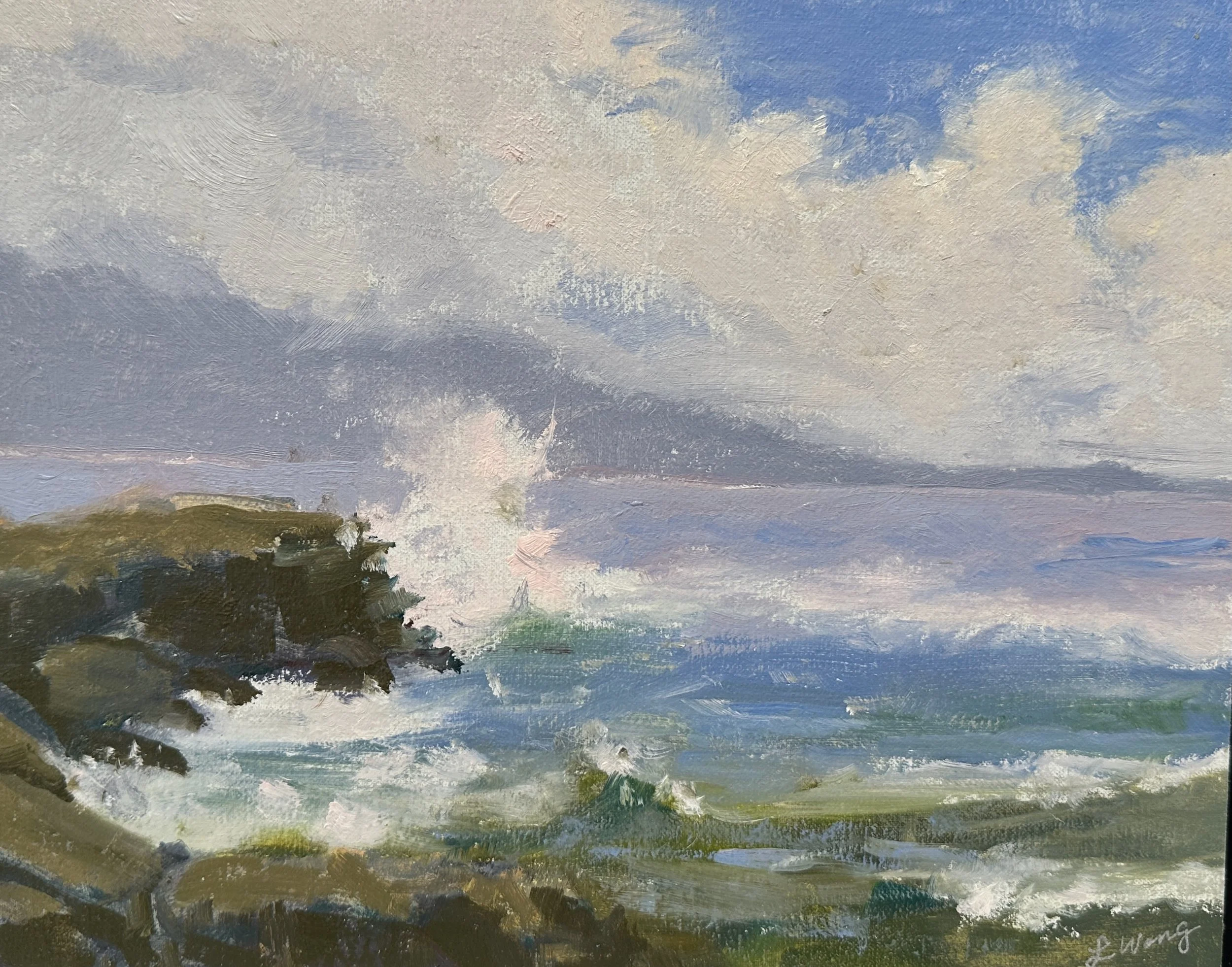 Coastal Wave, 8" x 10", oil