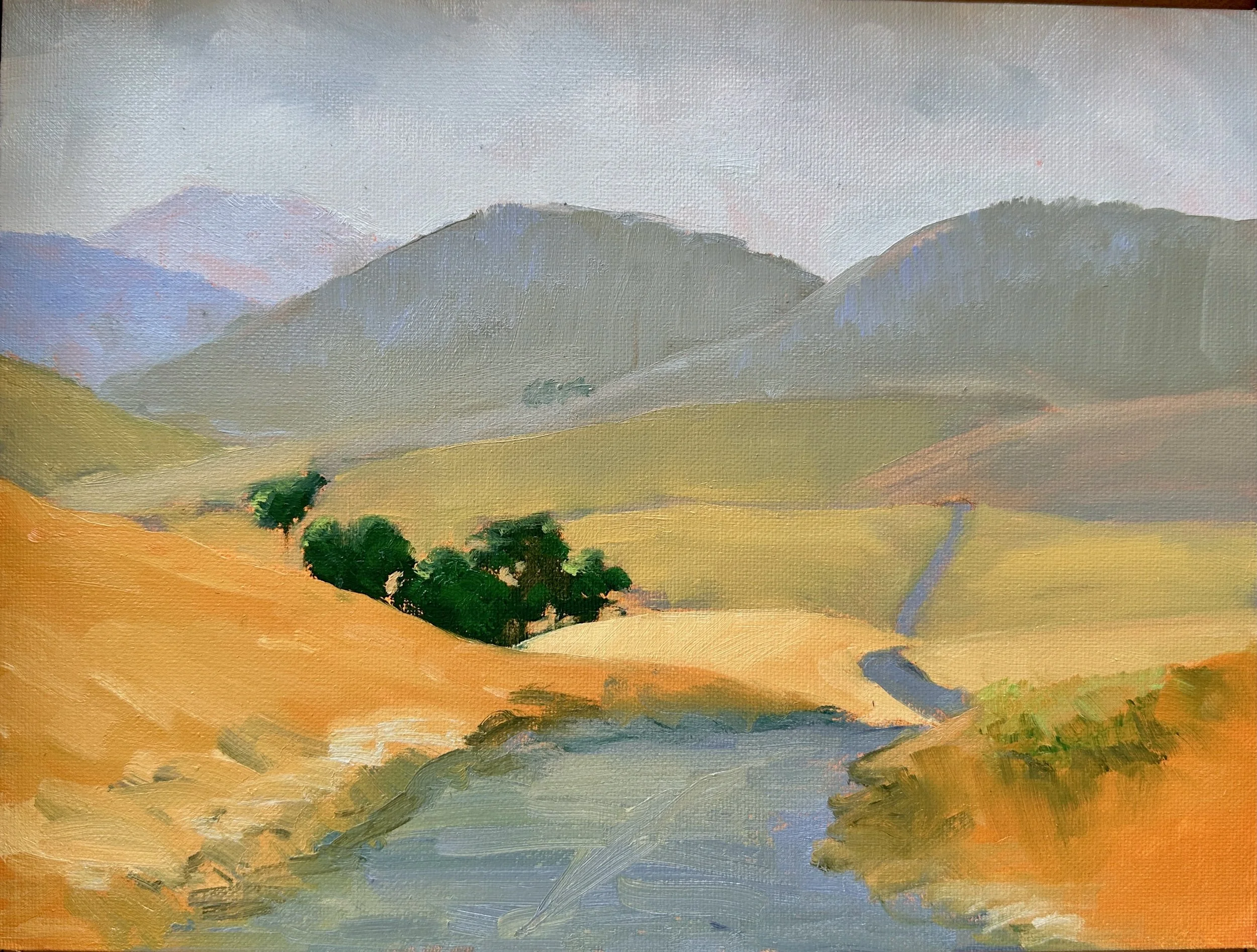 Mount Diablo Foothills, 8" x 10", oil, sold
