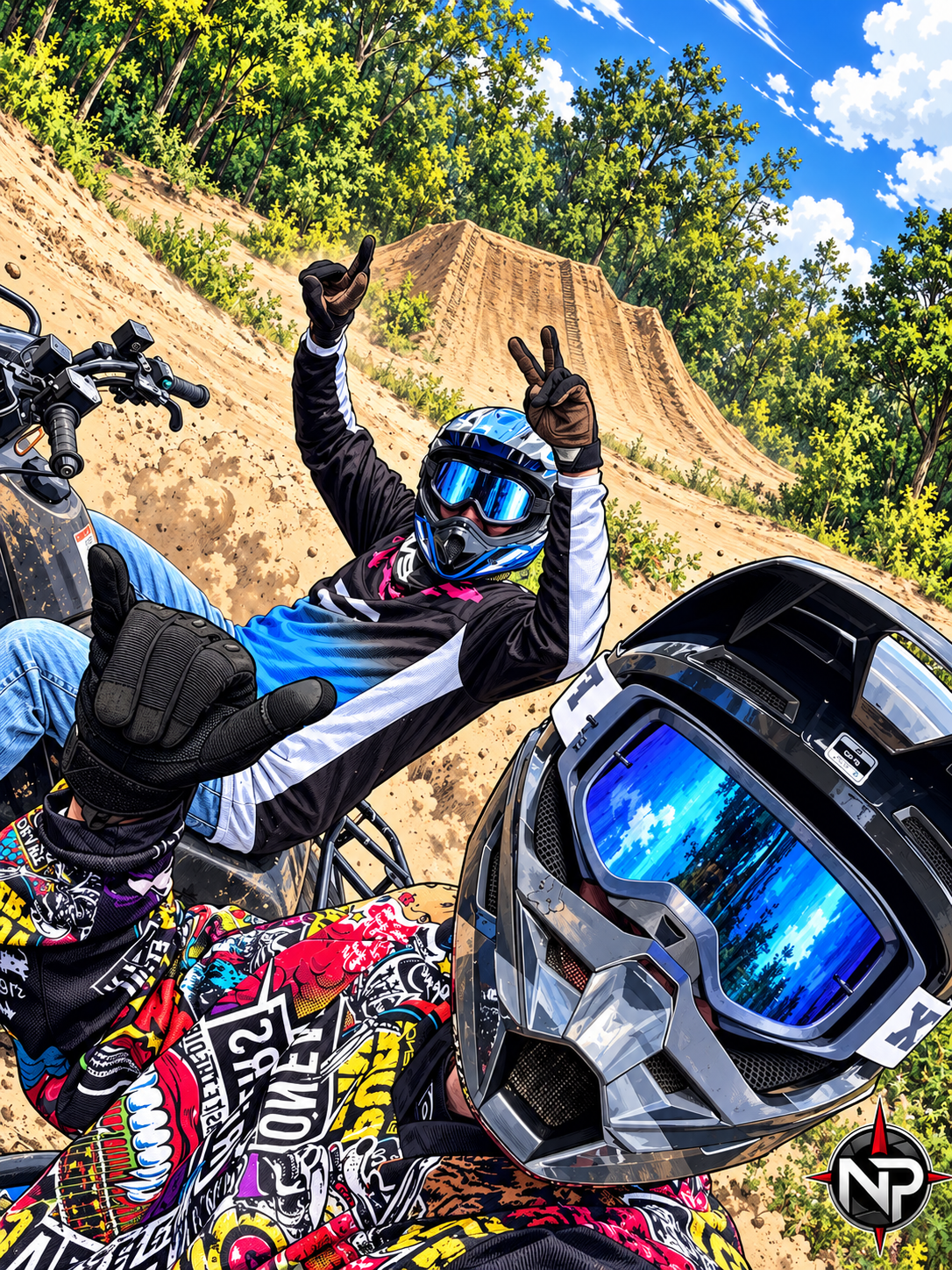 Motorcross comic photo