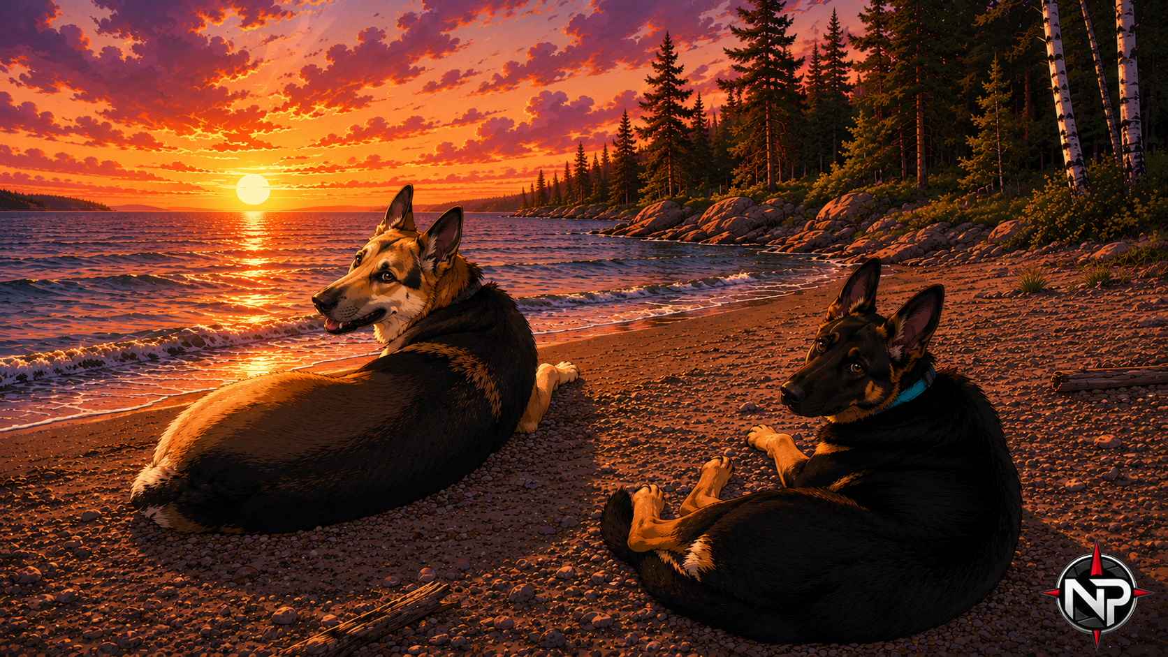 German Shepherd dogs