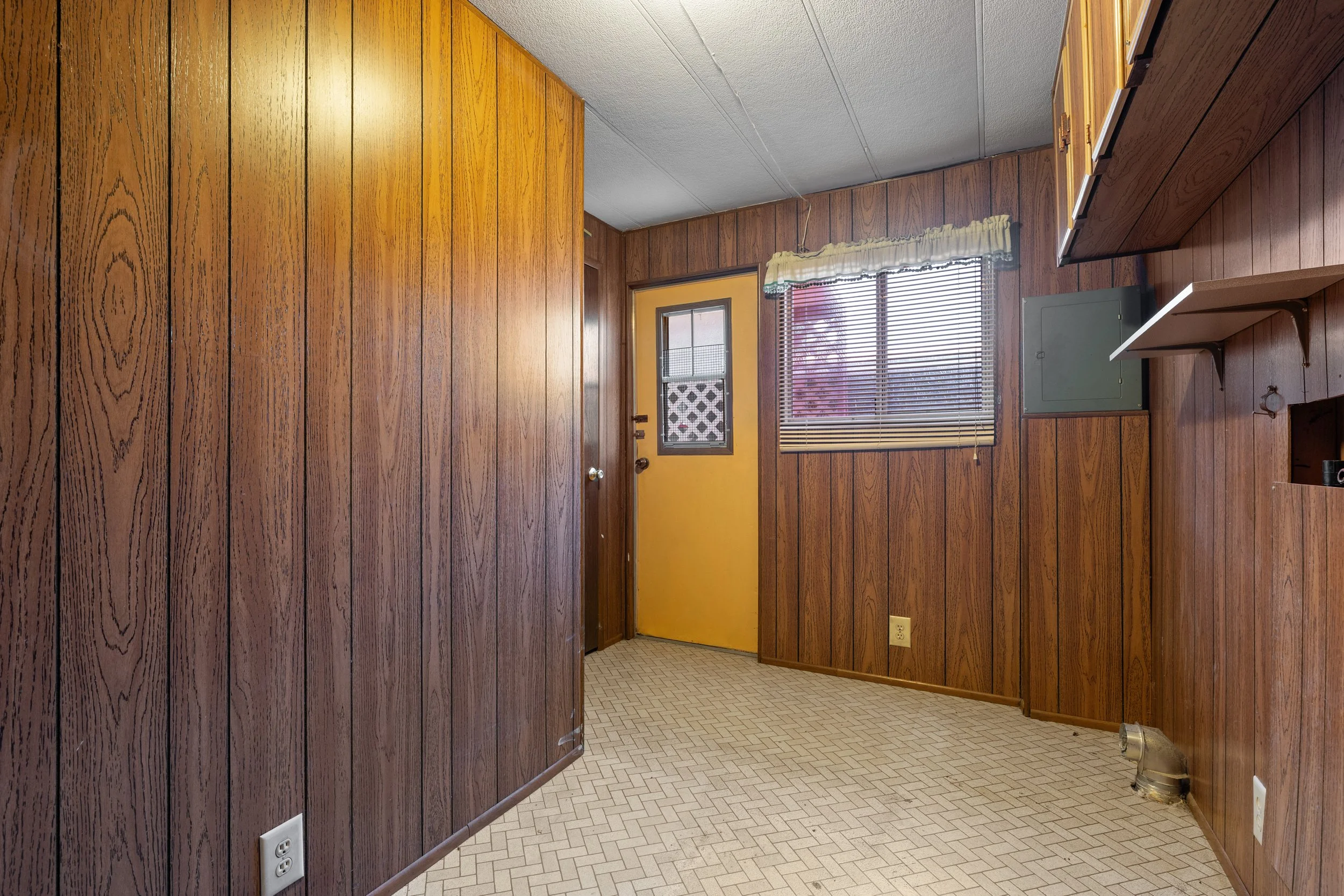 This utility space is fun and funky!