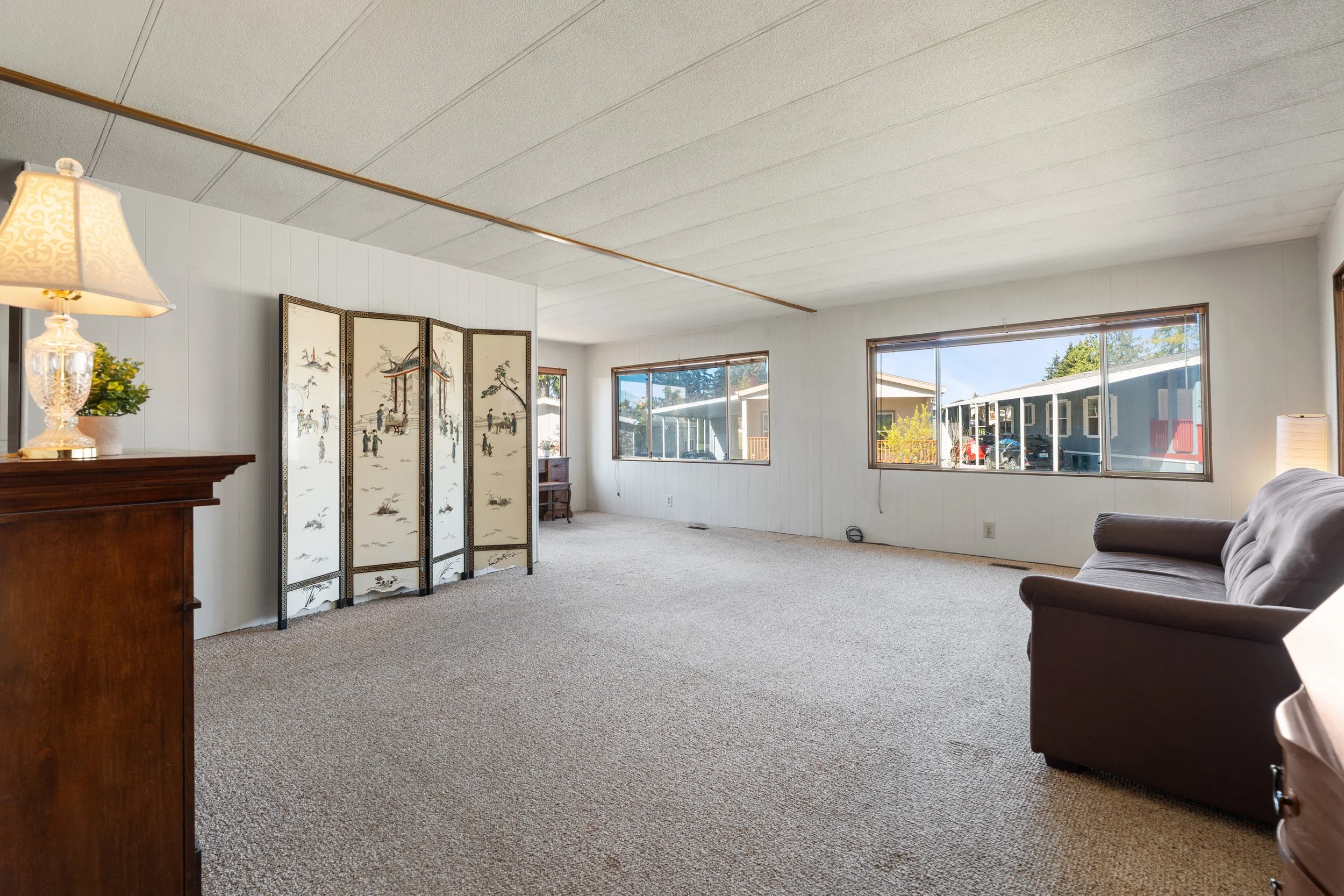 Be greeted with the large open living space as you enter.