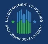 U.S. Department of Housing and Urban Development logo with blue, green, and white colors