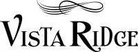 Vista Ridge logo in black and white with stylized text