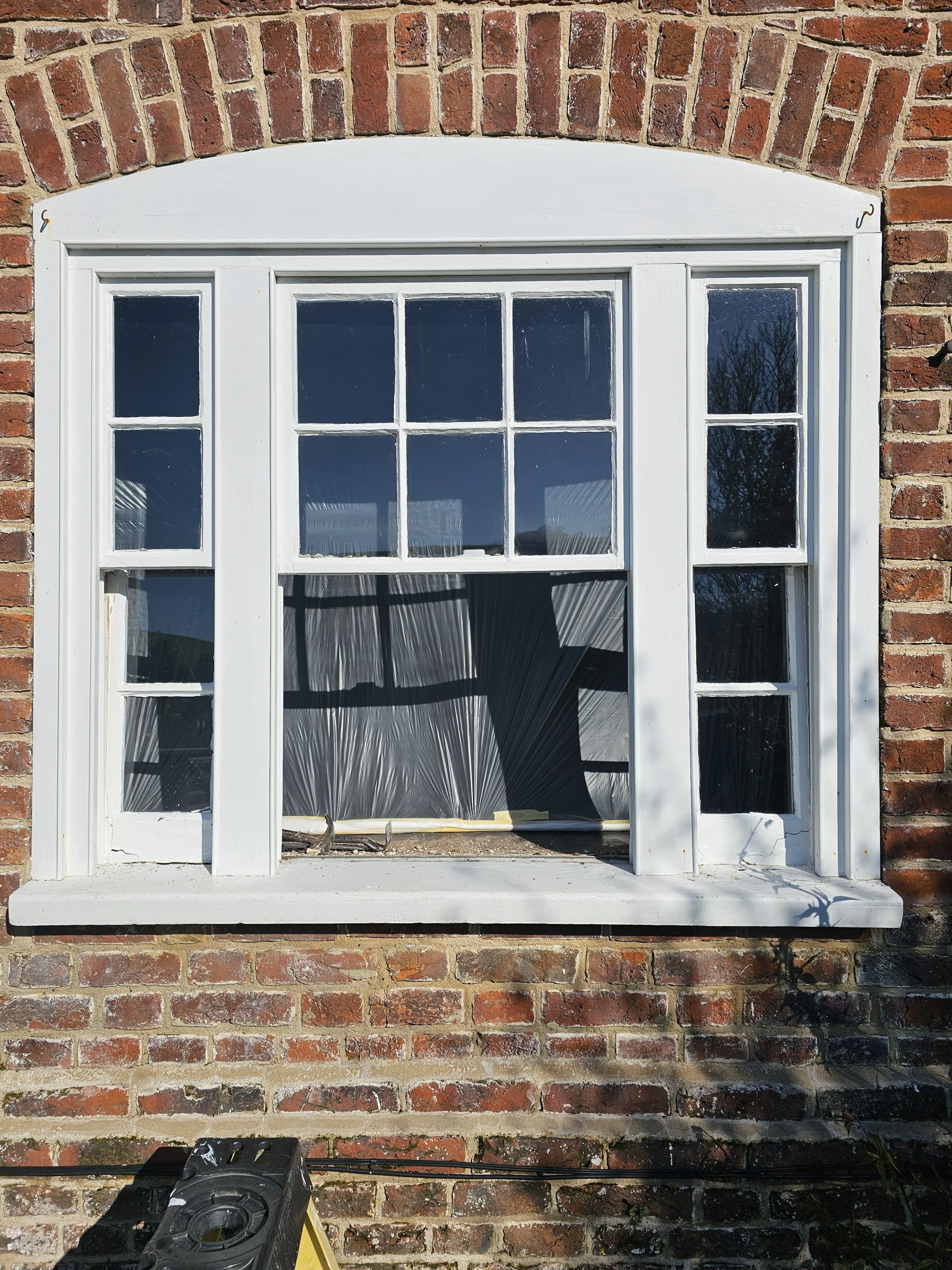 Removal of old sash window