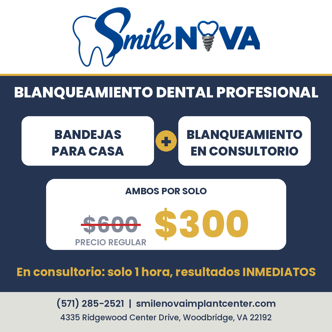 Blanqueamiento dental de Smile NOVA: bandejas para casa y blanqueamiento en consultorio de 1 hora, ambos por $300 (precio regular $600)