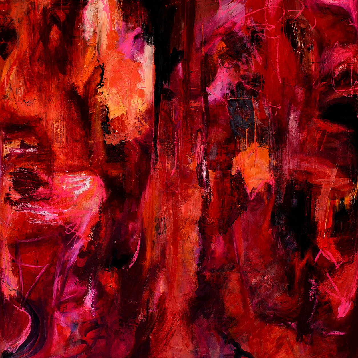 Afterglow, 72x72in, Oil on canvas. Sold. 