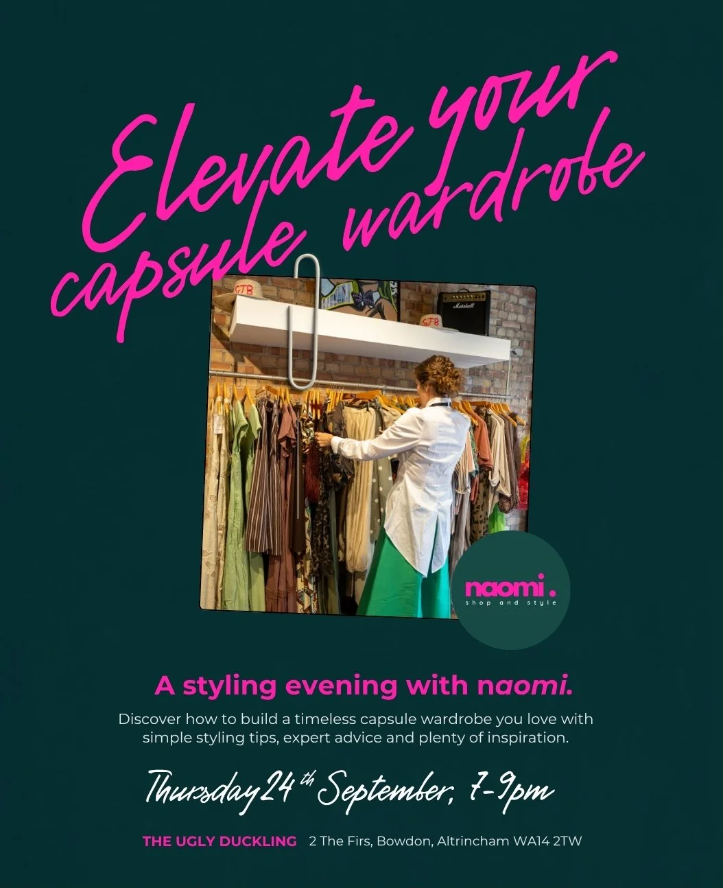 Elevate Your Capsule Wardrobe - A Styling Evening with Naomi