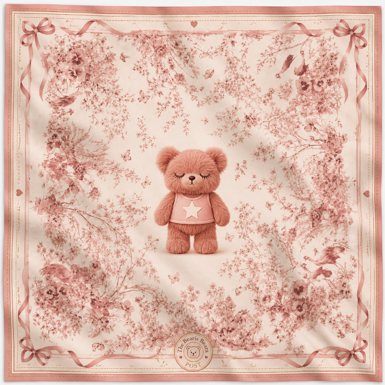 curated silk scarf, high end fashion, luxury, accessory, decorative, pink