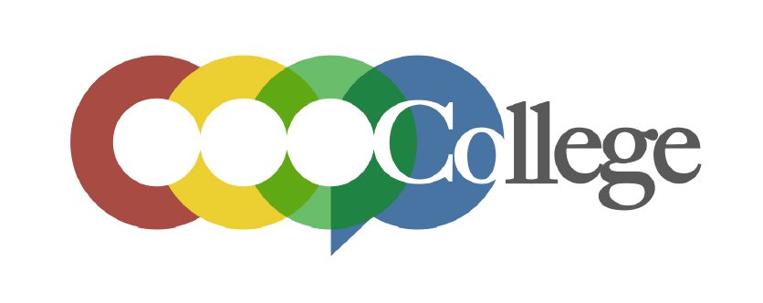 COOP Careers original logo 2013. Four colorful overlapping circles with holes in the middle and the word College after