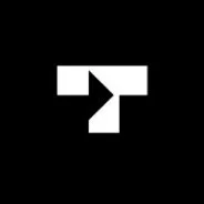 Black background with a white geometric arrow pointing downward and to the right.