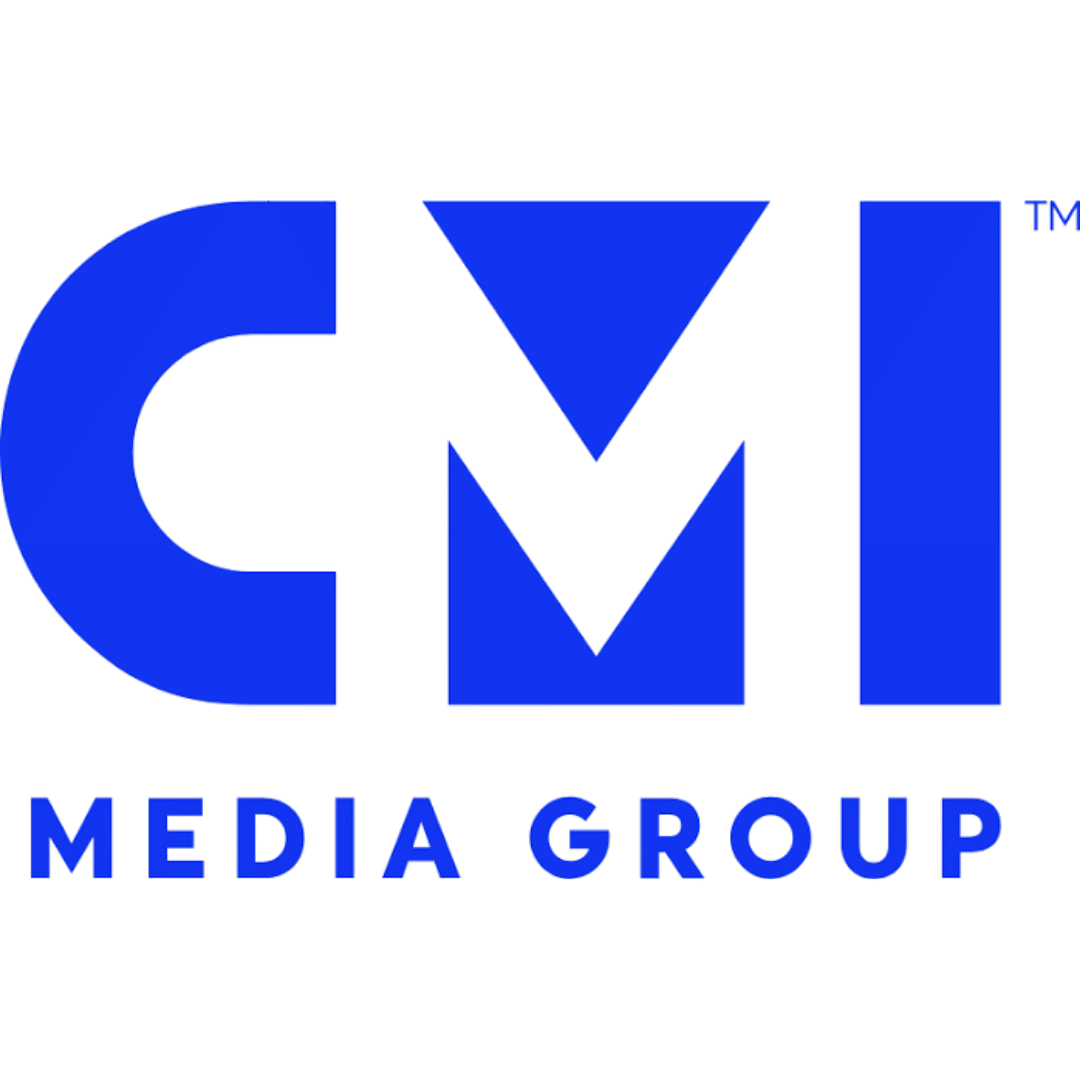The logo features the letters 'CMI' in blue. Below, it reads 'MEDIA GROUP' in matching blue text.