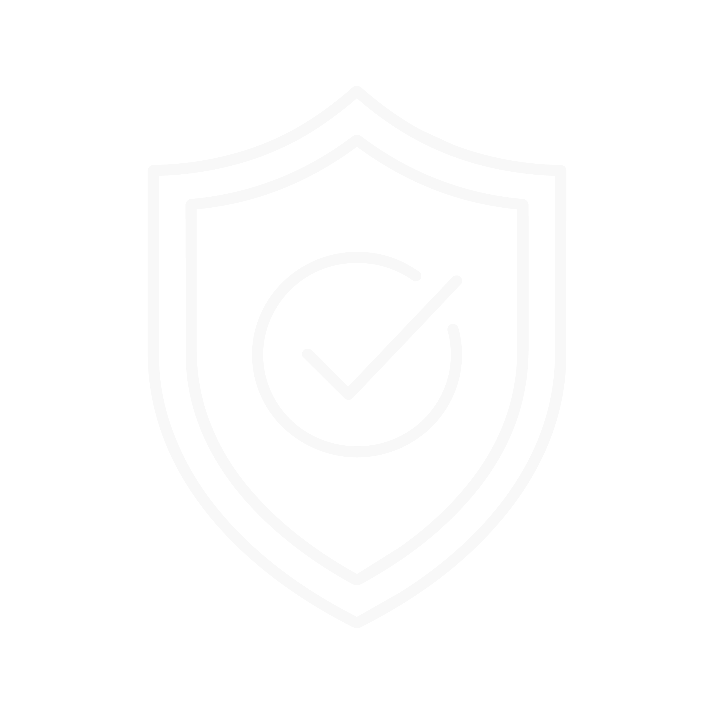 Neon sign outline of a shield with a stylized 'C' in the center.