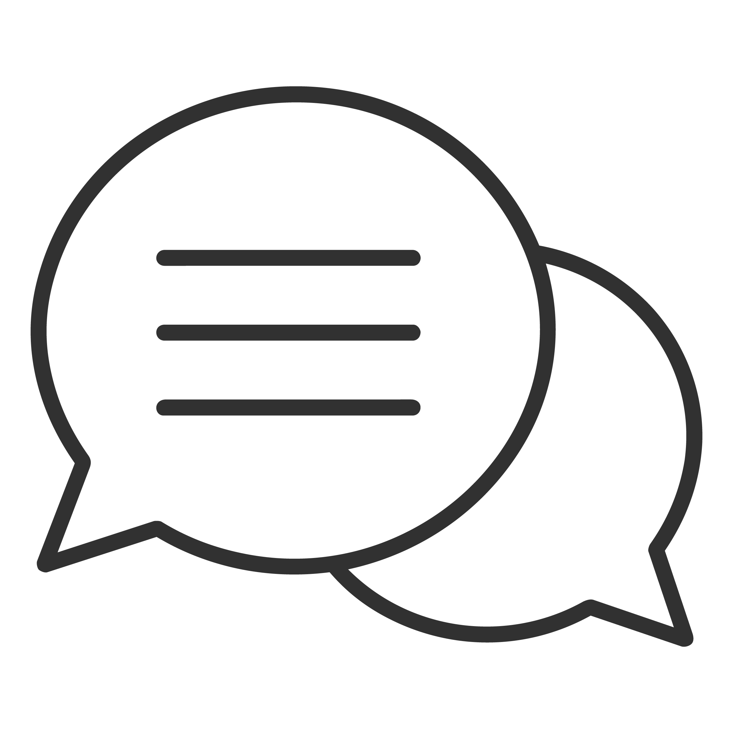 Black background with a gray outline of a donut and a speech bubble.