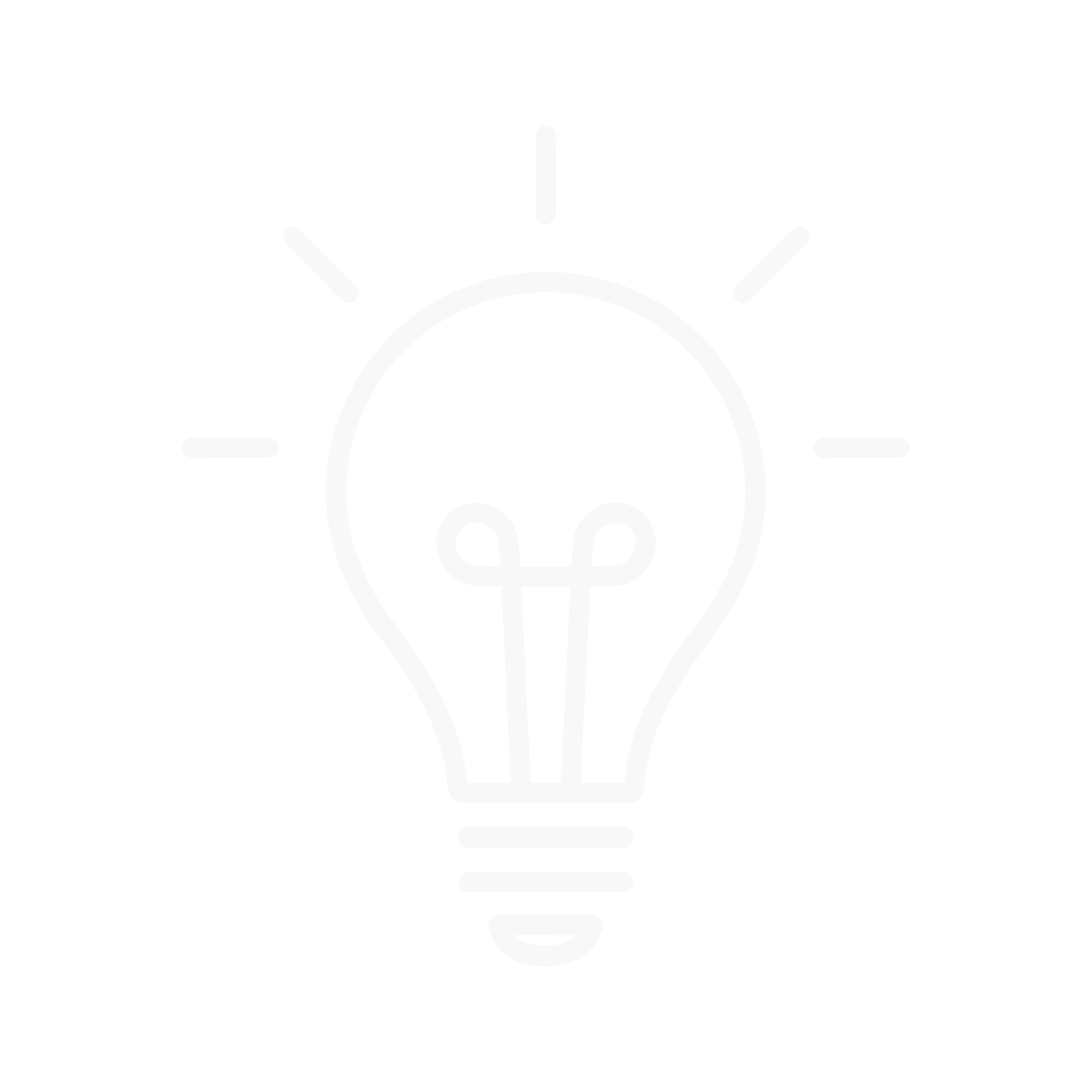 A minimalist black and white illustration of a lightbulb with rays emanating from it.