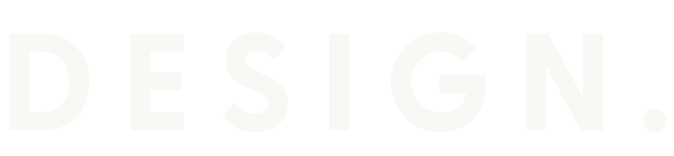 Close-up of the word 'DESIGN' in bold white letters on a black background.