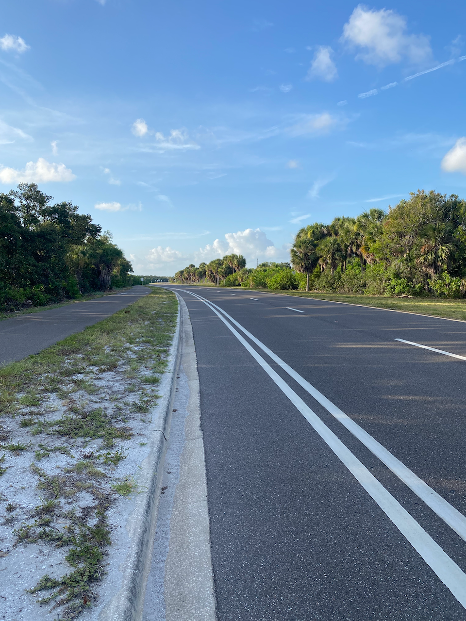Empty flat and straight roads very safe for cyclists and ideal for time trial and elite racing cyclists wanting to ride for more than 10 miles without any stops and on smooth roads