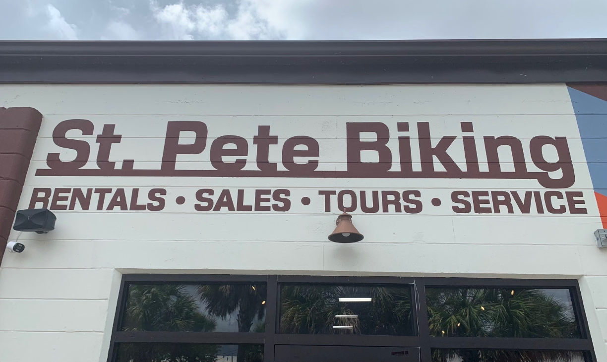 Outside view of St. Pete Bike rental shop